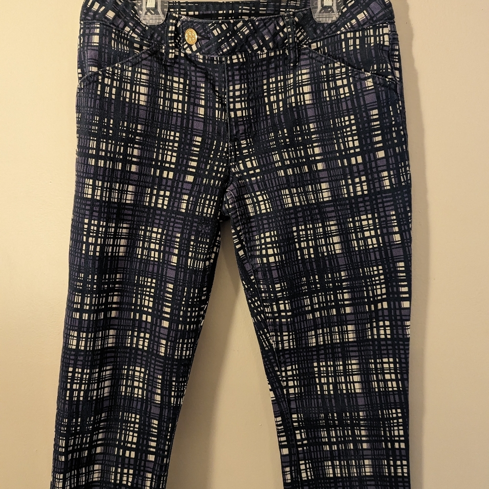Tory Burch Connor Tab Front Skinny Jeans